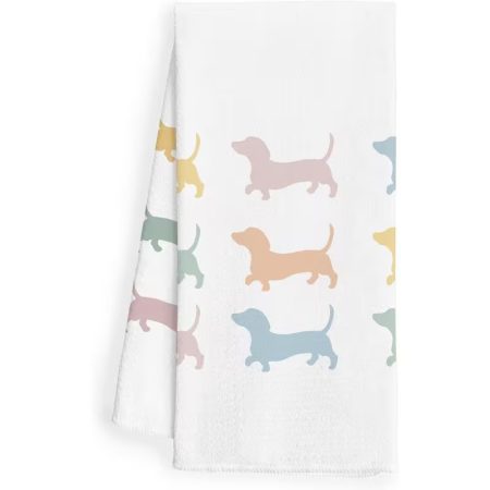 Kitchen Towel - Dachshund Rainbow