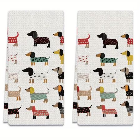 2 Piece Kitchen Towel - Dachshunds
