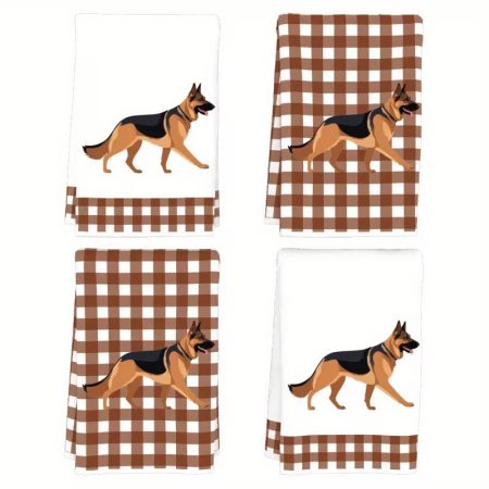 4 Piece Kitchen Towel - German Shepherd