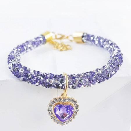 Purple Rhinestone Necklace